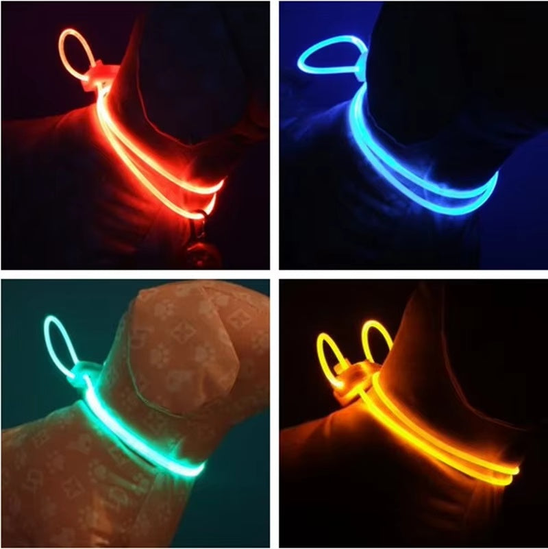 Adjustable LED Pet Collar for Night Walks