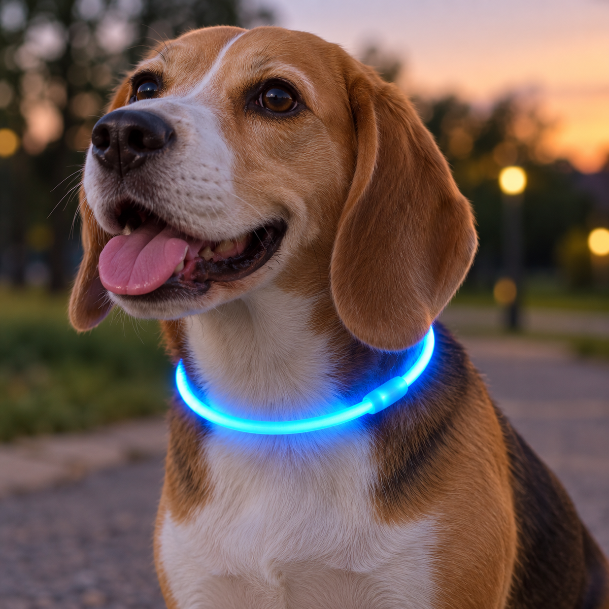 Adjustable LED Pet Collar for Night Walks