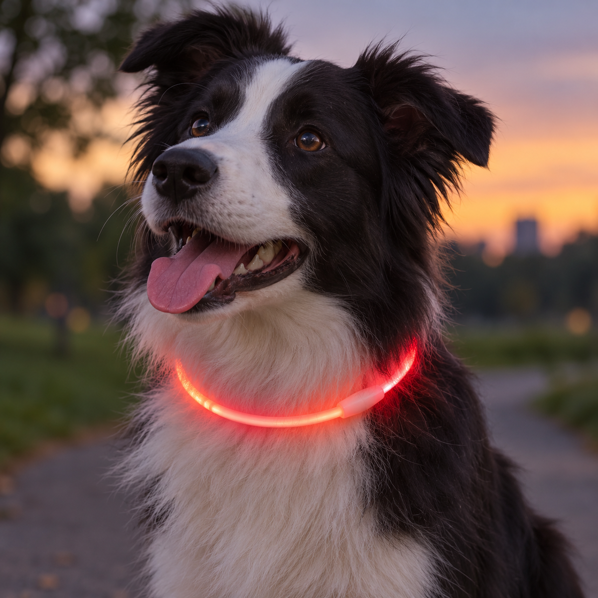 Adjustable LED Pet Collar for Night Walks