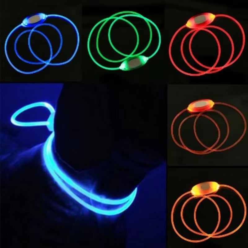 Adjustable LED Pet Collar for Night Walks