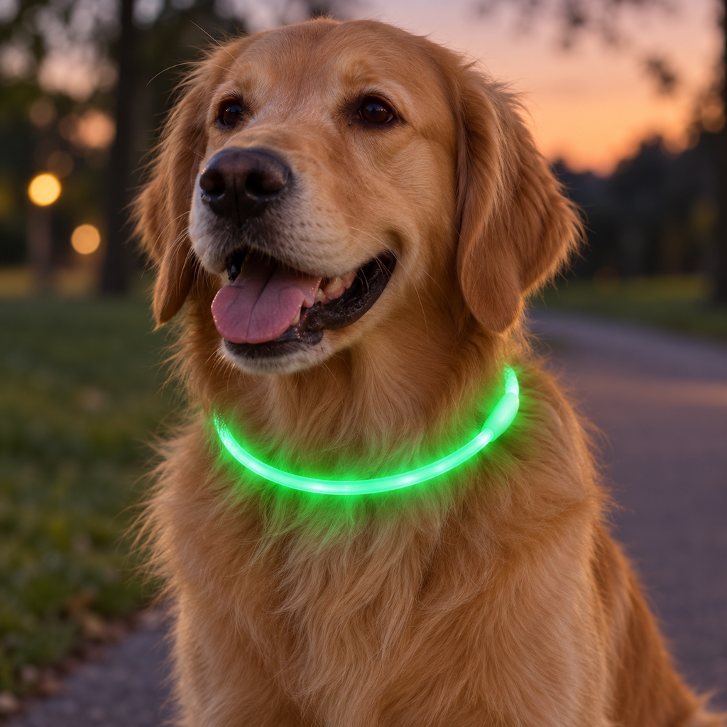 Adjustable LED Pet Collar for Night Walks