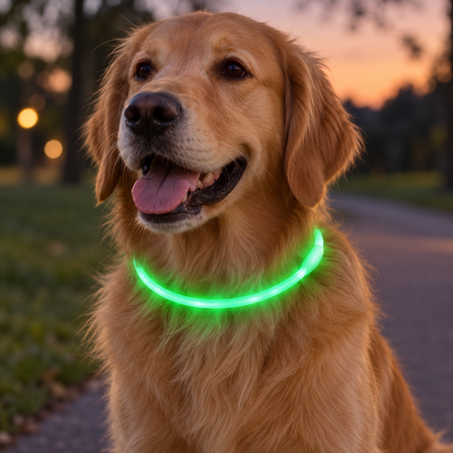 Adjustable LED Pet Collar for Night Walks