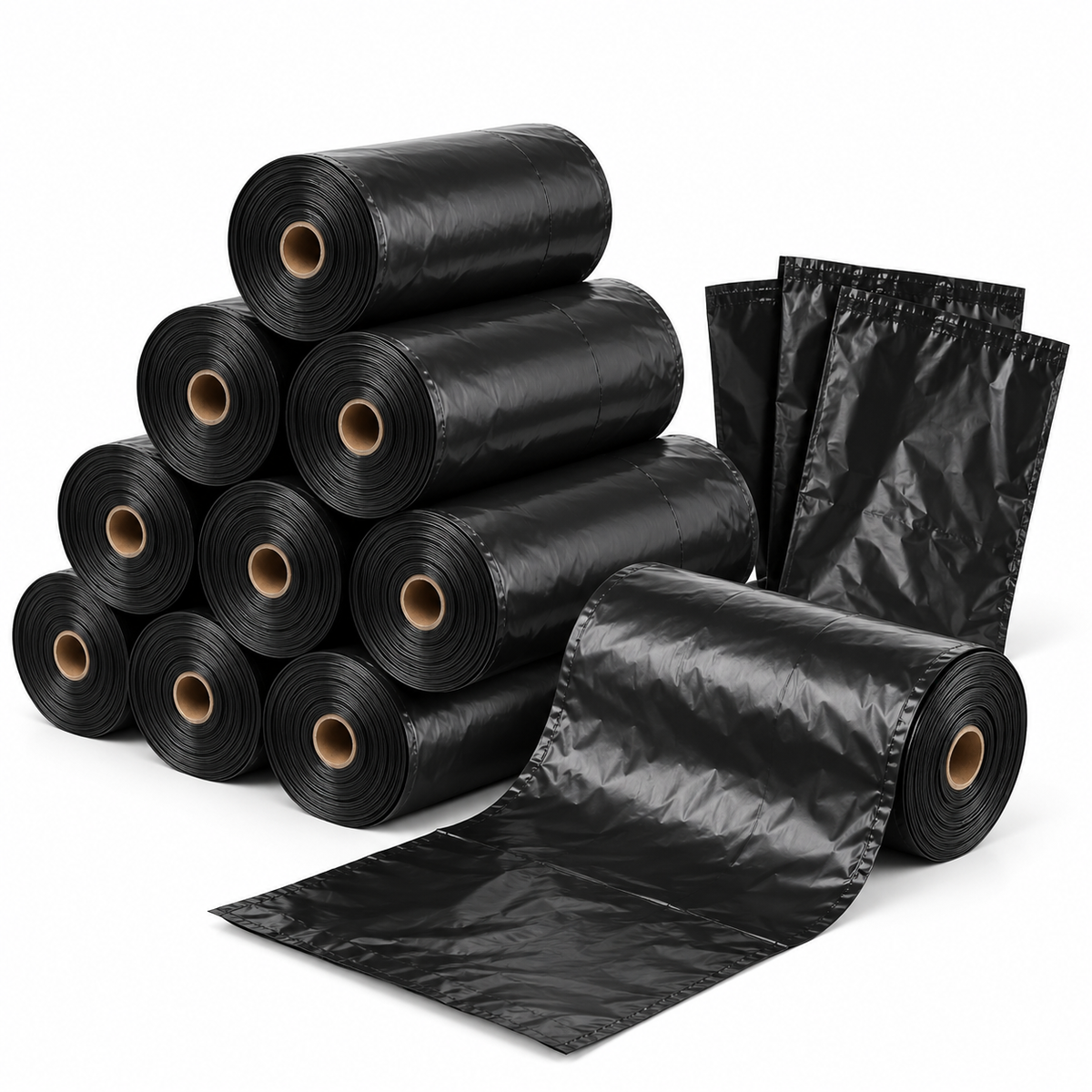 Biodegradable dog poop bag rolls