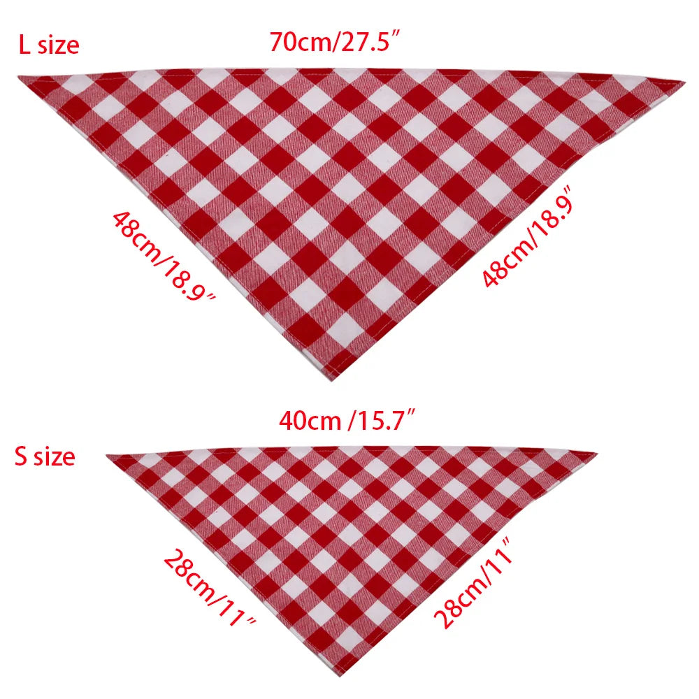 Plaid dog bandana design