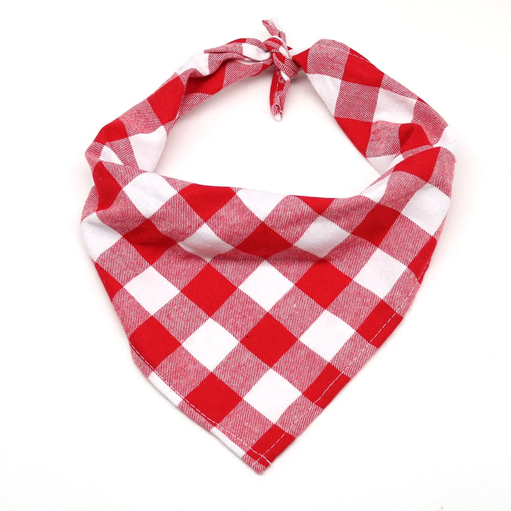 Plaid dog bandana design