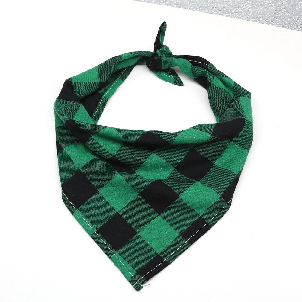Plaid dog bandana design